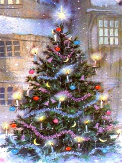 Color Christmas Tree, 5D Diamond Painting kit, Full Square -Diamond Painting Kits, Diamond Paintings Store