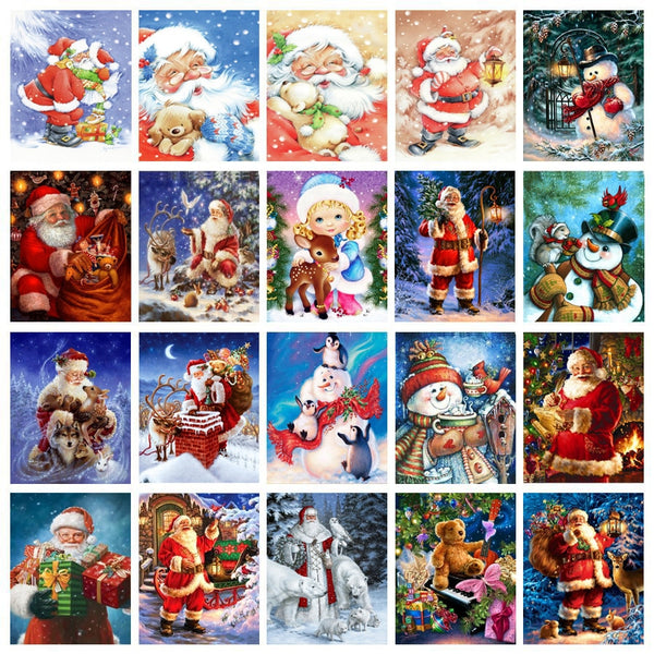 Santa's List | Christmas Diamond Painting | Full Round/Square Drill 5D Rhinestones | DIY Holiday Kit -Diamond Painting Kits, Diamond Paintings Store